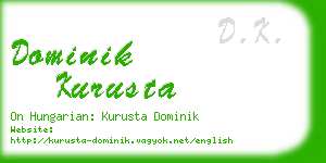 dominik kurusta business card